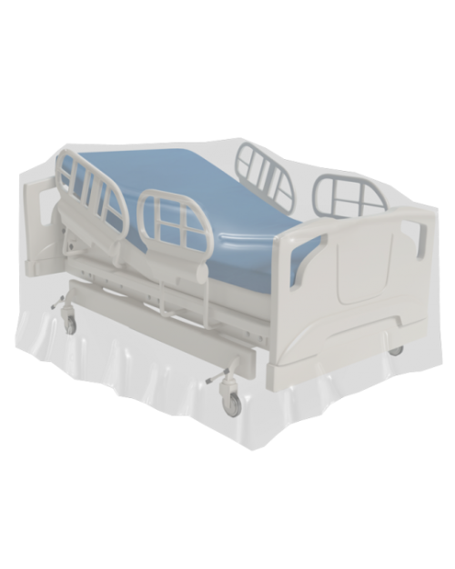2 mil, Bed Frame and Rail Protection Covers, Clear, Size 20"x 16"x 60"x 16" (Pack of 100)