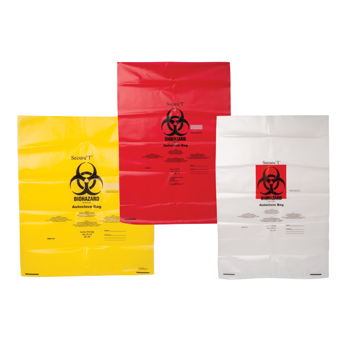2 mil Temperature-Sensitive Autoclavable Biohazard Waste Bags (Pack of 500)