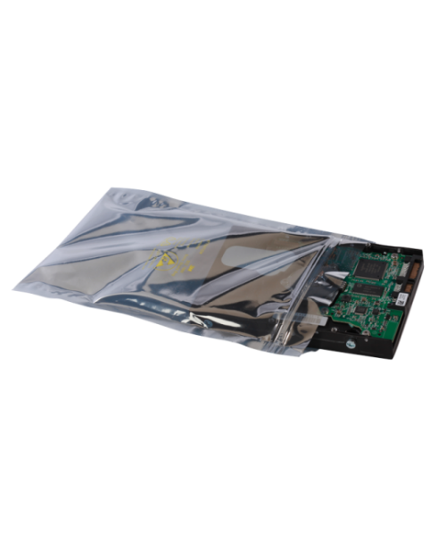 Silver, Anti-Static Poly Zip Bags: Secure Protection for Medical Electronics, 100 Pcs