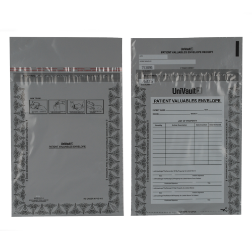 Secure Patient Valuables Bags: Safeguarding Essentials with Tamper-Evident Protection 9"x12"1000Pcs