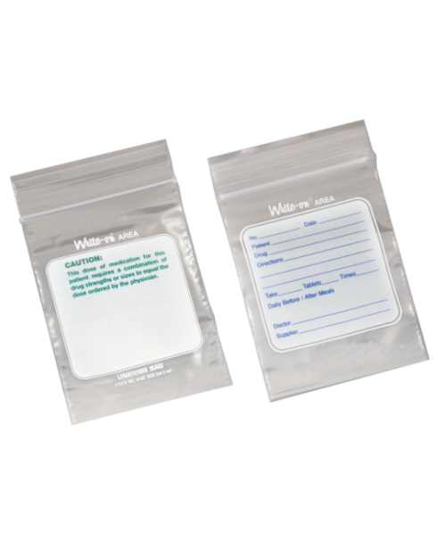 Precision-Printed Unit Dose Write-On Bags - 3x4 Size (Pack of Two Variants)