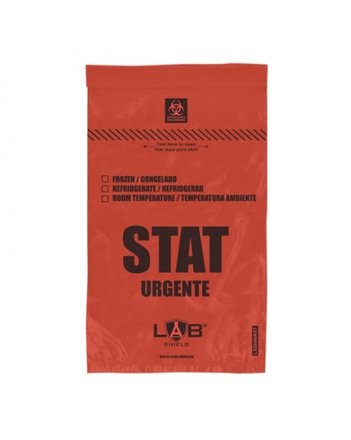 STAT Zipper Specimen Bags, 1000pcs with Removable Biohazard Symbol