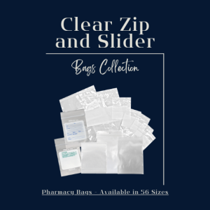 Clear/White Block Zip & Slider