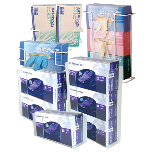 UniMount Wall-Mounted Glove Box Holder for 3 Exam Boxes (100 Gloves Each)