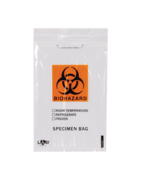 High-Quality Zipper Specimen Bags with Non-Removable Biohazard Symbol - Custom Printing Available