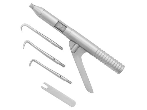 All-in-One Dental Crown Remover Kit - Precision Design for Every Mouth Area, Spring-Loaded Mechanism, Three Interchangeable Stainless Steel Tips, Autoclavable