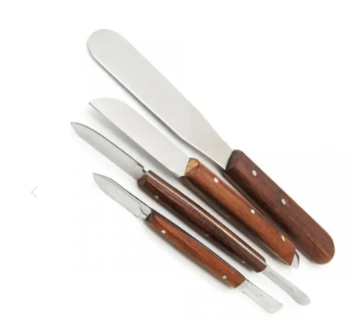 Spatulas & Knife Set - 4-Piece Precision Dental Instrument Kit for Plaster Alignment, Dental Wax Mixing, and More