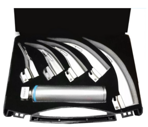 Enhanced Macintosh Laryngoscope Set - 5 Blades with LED Illumination