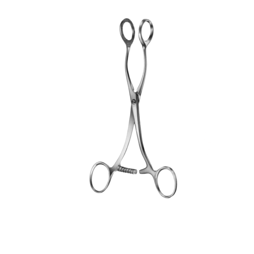 Stainless Steel Collin Tongue forceps 170mm- Dull-Polished, Latex-Free, and Non-Sterile