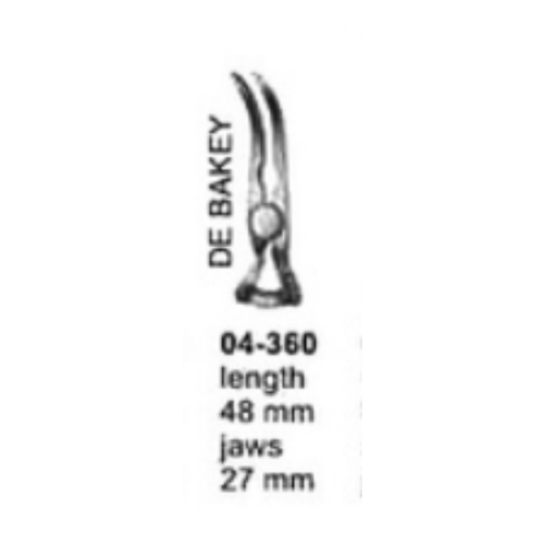 Miltex Glover Bulldog Clamp - Curved, 48mm Total Length, 27mm Jaws