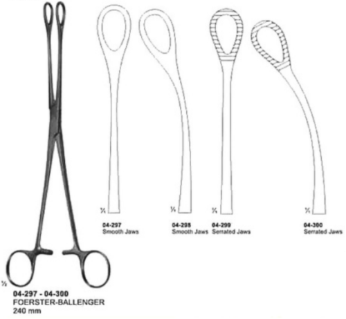Foerster Sponge Holding Forceps -180mm