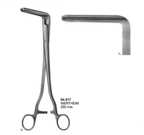 Wertheim Atrauma Vaginal Clamp - 250mm